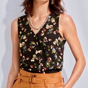CAbi Flamo Floral Sleeveless Top